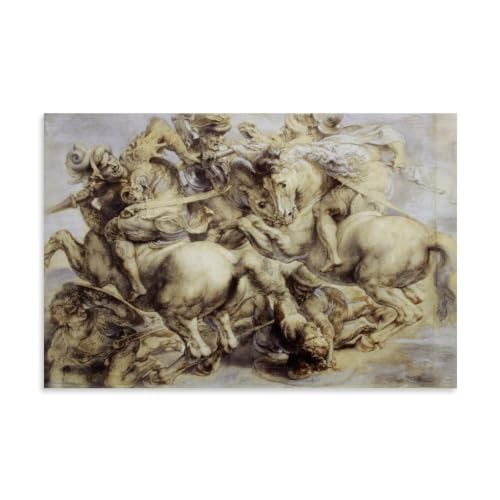 Bataille d'Anghiari Poster pour Remplacer un Mur Vide Peinture 61x91cm