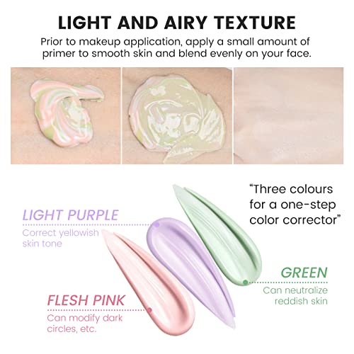 Ownest Pore Primer,Color Correcting Facial Serum,Face Makeup Primer Base,Isolation Cream,Invisible Pore,Moisturizing Essence Concealer Foundation-40G #TOP1