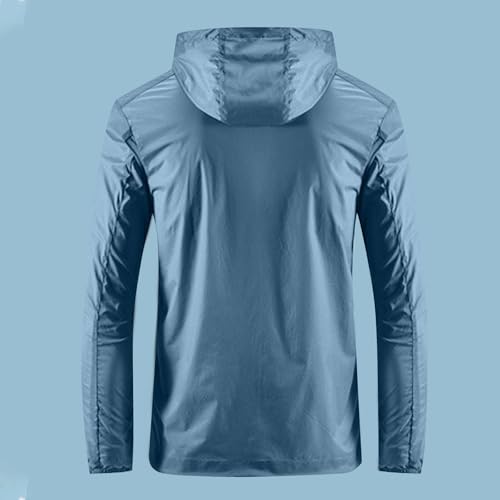 Men UPF 50+ Light Thin Jacket Full Zip Sun Protection Hoodie Long Sleeve Sun Shirts for Men Hiking Fishing Zip Pocket4