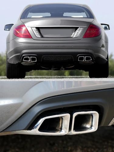 Embout d'échappement anti-corrosion W212 E63 canule noire résistant chaleur quad