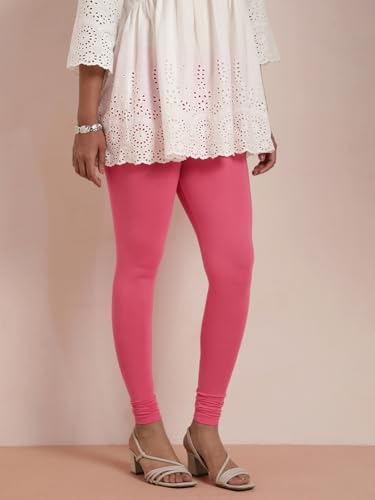 Image of TWIN BIRDS Tailored Cut and Classic Fit Super Stretchable Elastane Fabric Churidar Leggings for Women
