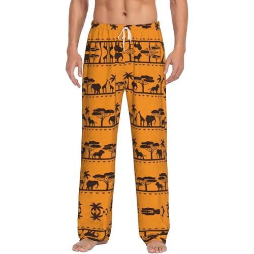 Pantalon de pyjama doux imprimé animaux africains confortable