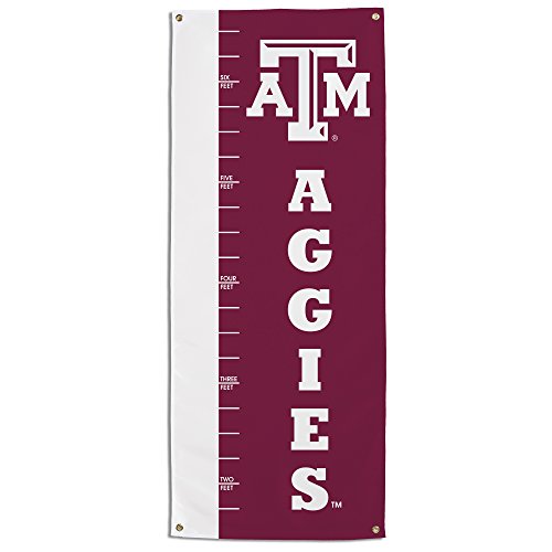 NCAA Texas A&M Aggies Growth Chart Banner, Maroon