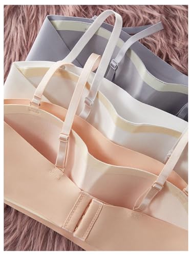 OYOANGLE Girl's 3 Pack Strapless Tube Tops Lightweight Padded Seamless Bandeau Training Bras4