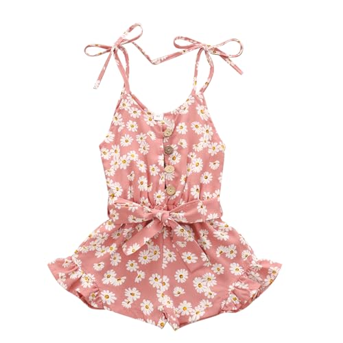 Image of Toddler Girl Clothes Baby Summer Cute Halter Romper 6 Months to 5 Years Old