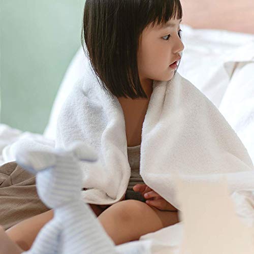 Serviettes de bain absorbantes séchage rapide coton 2 pièces blanc
