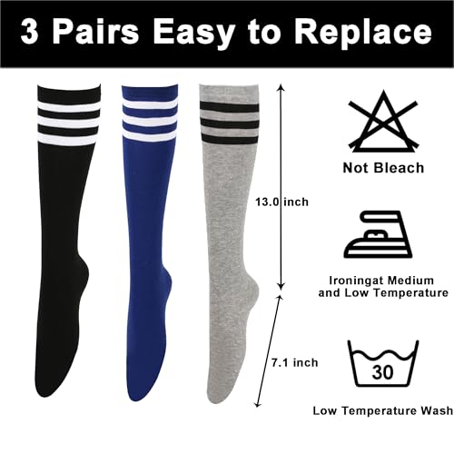 LPMOERA Knee High Socks for Woman Long Tall Tube Athletic Cotton Tall Socks Baseball Softball Socks3
