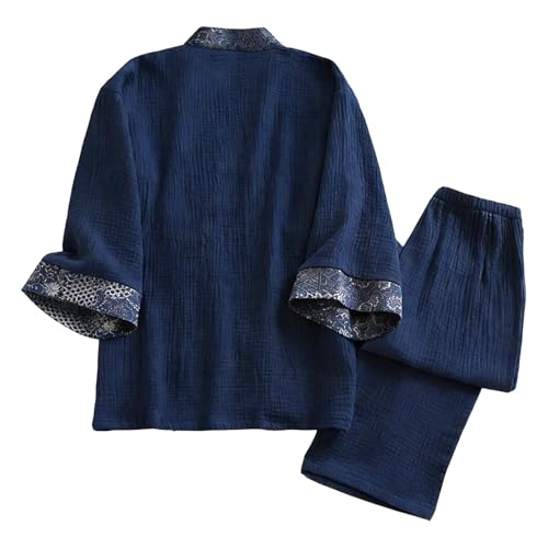 Kimono japonais homme pyjama coton ample contre la chaleur