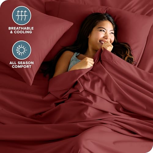 image for Bare Home Twin XL Sheet Set - 1800 Ultra-Soft Microfiber - Double Brus