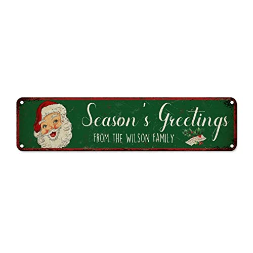 Panneau de Noël en métal vert rétro durable pour décoration extérieure - 2