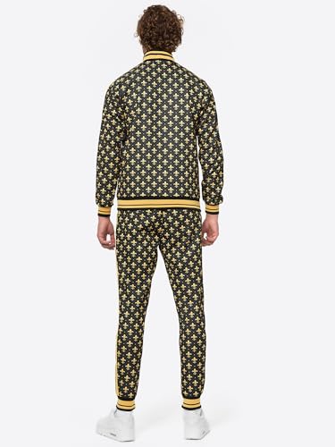 Miniatura 5 de Lonsdale Boswall Chándal, Negro Amarillo Blanco, S Para Hombre