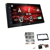 Wichtiger Hinweis: Nur für Modelle mit ISO-Anschluss 2-DIN Digital Media Receiver Autoradio Bluetooth und kfz-spezifischem Einbauset, 17,3 cm WVGA Display mit kapazitivem Touch Panel