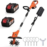 OGORI Cordless Electric Garden Tiller, Mini Cultivator...