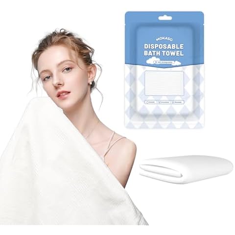 MOKASO Disposable Bath Towel 55 x 27.5 inch Large Portable Bath Towels for Travel Soft Big Body Towel,Washcloth for Hiking Camping Hotel Bathroom Cover