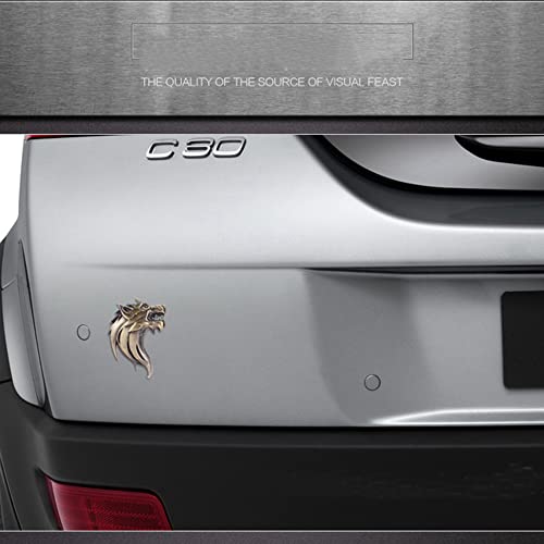 Image of YSY 2Pcs 3D Wolf Shape Logo Animal Car Emblem Motorcycle Sticker Truck Label Emblem Car Badge Styling Decoration Car Accessories(A) (3D Wolf, Bronze)