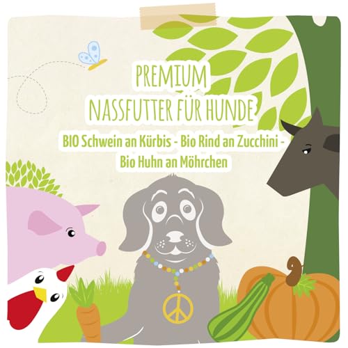 MjAMjAM - Premium Nassfutter für Hunde - natürlich lecker - Die Bio Box, 6er Pack (6 x 200g), getreidefrei