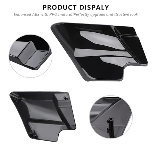 Gloss Black Side Cover Panels for Harley Touring 2009-2025 by BRZOXIN - Used condition - Image 4
