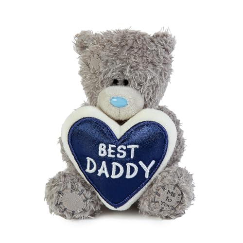 Me to You Tatty Teddy Small Plush Best Daddy Bear For Fathers Day Or Birthday - Official Collection Grey Blue