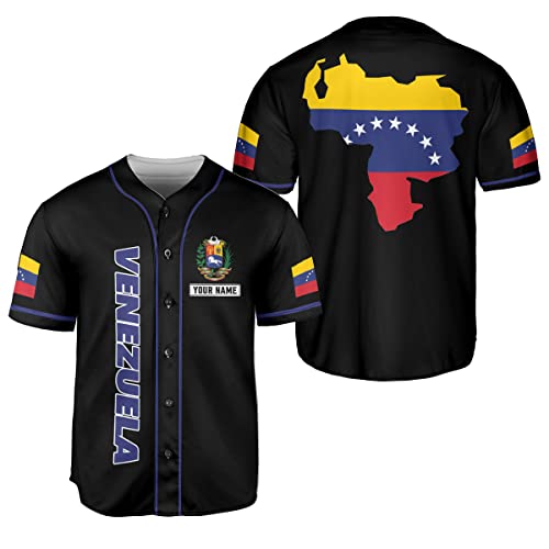 Personalized Name Venezuela Baseball Jersey Shirt, Venezuela Jersey for Men and Women Baseball Jersey Shirt Unisex S-5XL (Style 6)