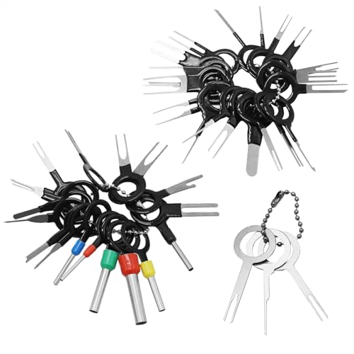 AMANDELIZABE Set di 47 attrezzi di sblocco per auto, spina, strumento di riparazione per la maggior parte dei morsetti di collegamento