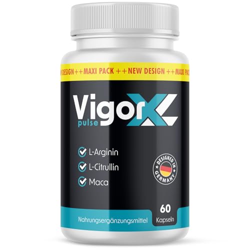 Vigor XL Pulse gélules - avec des ingrédients tels que L-arginine, L-citrulline, maca, extrait de pépins de raisin et zinc - 60 gélules par boîte - 1x