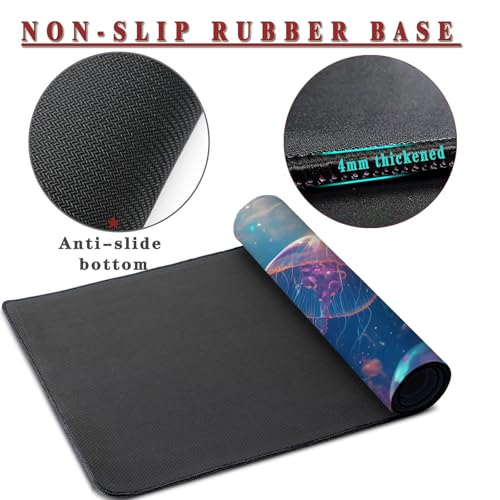 Mouse pad mat haute précision 900x400mm sous main bureau gamer avec base caoutchouc - 3