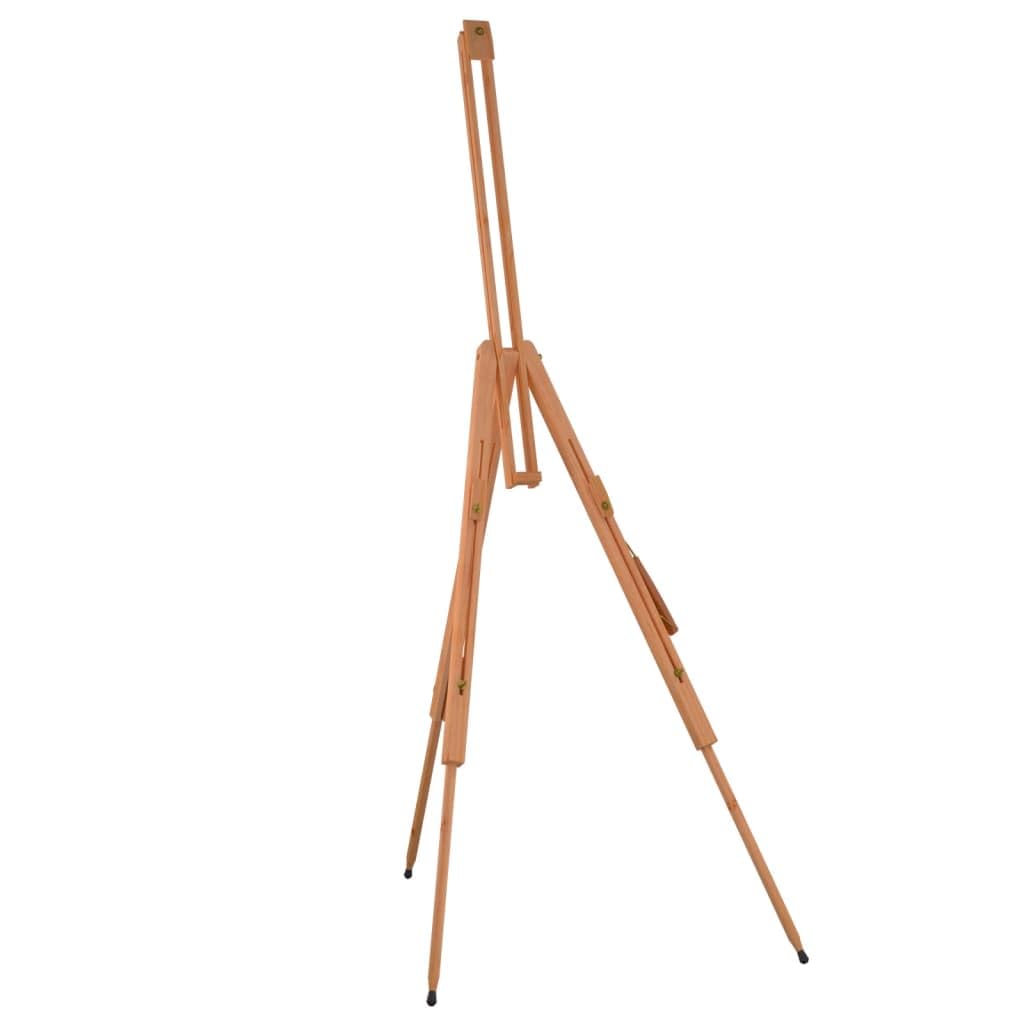 Caballete de madera maciza de haya, 100 x 104 x 172 cm, altura regulable para lienzos, estable, triangular, plegable para suministros de arte, pintura de taller