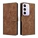 Pzwoxukhov Compatible with Realme C85 Pro 4G Case Cover,PU Leather, Flip Case Cover,Compatible with Realme C85 Pro 4G Phone Case Brown