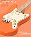 AKLOT 36-inch Kids Electric Guitar: 3/4 Size Mini Electric Guitar Kit with Solid Body, 1.5 In Neck Width for Beginners, 10W Amp, Gig Bag, String, Strap, Cable, Picks,Lesson Book(TangerineZap Orange)
