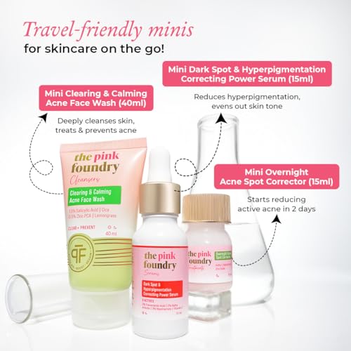 Image of The Pink Foundry Dark Spot & Hyperpigmentation Serum with 3% Tranexamic Acid 2% Alpha Arbutin 3% Niacinamide | Fades Appearance of Acne Marks | All Skin Types | For Men & Women | Lightweight & Fast Absorbing | 15 ml
