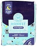 Honest, Overnight Diapers Sleepy Sheep Size 6, 25 Ounce, 17 Count