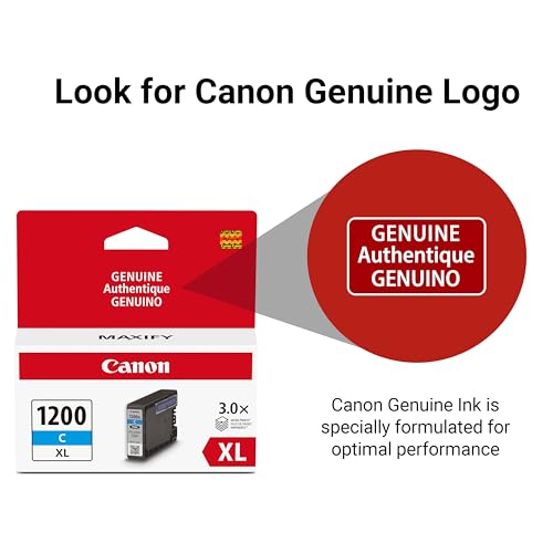 Canon PGI-1200XL Genuine Cyan Ink Tank, Compatible with MB2120, MB2720, B2020, and MB2320 (Optional) Printers - image 6