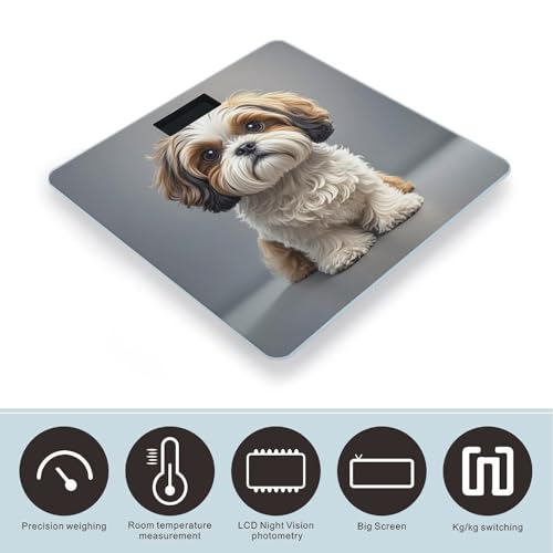 Báscula digital para baño con plataforma amplia y pantalla LCD miniatura 3