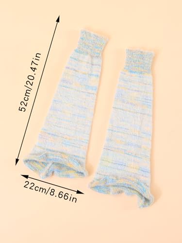 Image of WODECASA Girls Kawaii Leg Warmers Knitted Flared Leg Sleeves Goth Crochet Baggy Cuff Ankle Heap Socks
