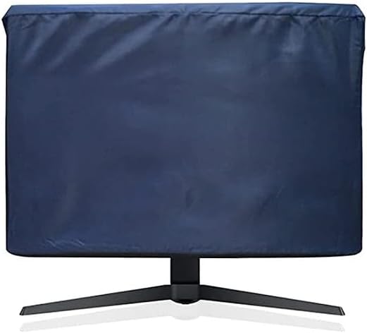 TOPPINGS Monitor Dust Cover Compatible with Lenovo 24 inch Monitor Water Resistant Nylon Fabric Anti-Static Dustproof LCD/LED/HD Panel Case Computer Screen Protective Sleeve -BLUE