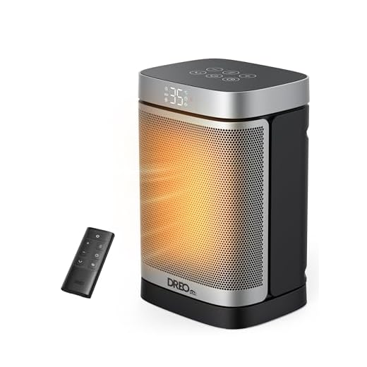 DREO Space Heaters for Indoor Use, 1500W Electric Heater for Bedroom Home Office, Safe PTC Ceramic Heater with Thermostat, Portable Heaters with Remote, 70°Oscillation, 12H Timer, 5 Modes