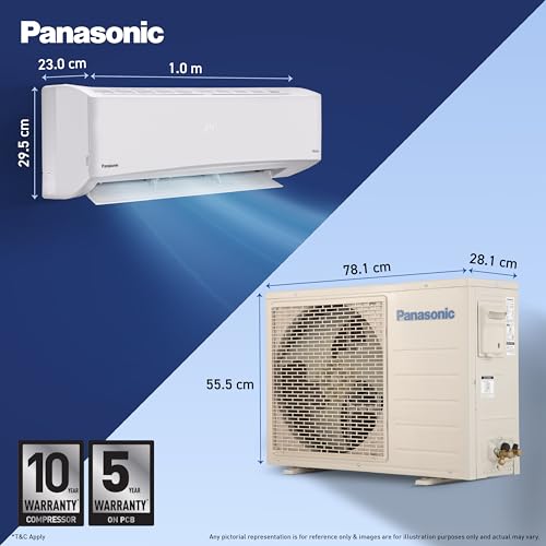 Image of Panasonic 1.5 Ton 3 Star Inverter Split AC (DustBuster Tech,Smart Auto Cool,Higher Airflow,55C Oper.,Copper Cond.,8in1 Convertible 2-Way,Powerful Mode,PM0.1 Filter,CS /CU-SU18BKY3T,2026 Model,White)