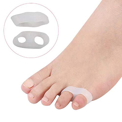 Image of 10pcs Gel Little Toe Buddy,Toe Corrector Toe Straightener,Tailor's Bunion Pads - Soft Gel Bunionette Pad Protector Tailors Bunion Pain Relief
