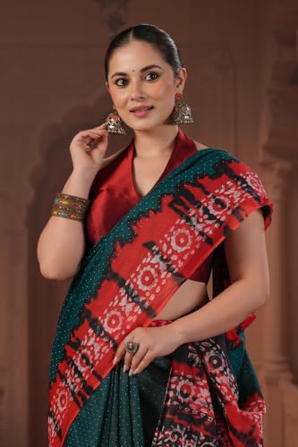 Image of TAMAIRA FASHION Mulmul Pure Cotton Saree For Woman Batik Printed|Office Wear Daily Wear Sarees For Women Without Blouse Piece (Available in 13 Colours)