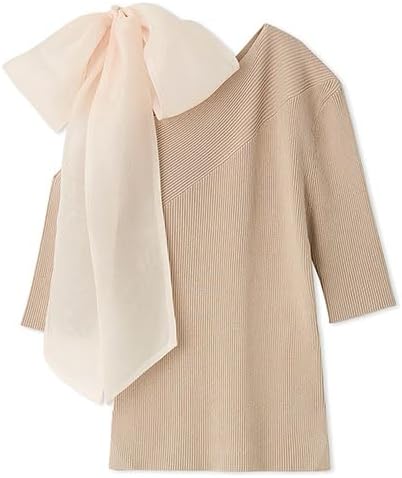 Amazon | [スナイデル] ショルダーリボンアシメニットプル