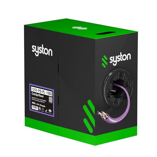 Câble réseau Ethernet Cat 6e en cuivre pur Syston 600 MHz pour liaison haut débit CMR stable