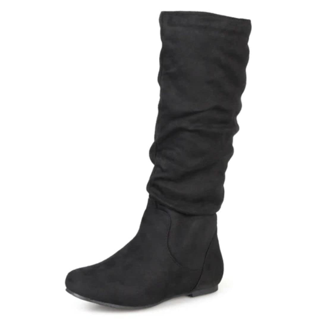 Journee CollectionWomens Rebecca-02 Round Toe Riding Boots - 7 MED - Black