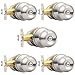 Probrico Satin Nickel Finish Lockset Keyless Privacy Interior Doors Bed and Bath Handle knobs 5 Pack