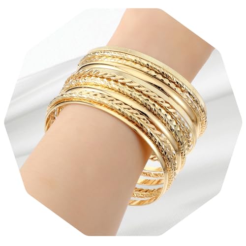 12pcs Good Bangles for Women Boho Stackable Bangle Bracelets,Multi Layer Stackable Gold Stack Bracelets for Women Boho Jewelry Gift Mixed Metal Textured3