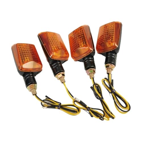 Clignotants moto avant arrière 12V avec lentille teintée noire haute visibilité