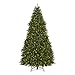 National Tree 10 Foot Dunhill Fir Tree with 1200 Dual LED Lights and 9 Function Footswitch, Hinged (DUH-330LD-10S)