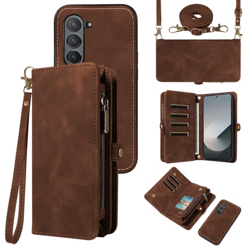 Protection intégrale TPU et portefeuille zippé pour Samsung Z Fold 6