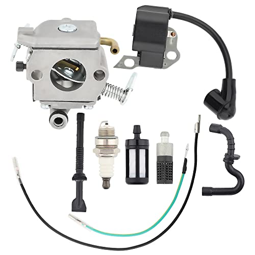 Savior MS170 Carburetor with 1130 400 1302 Ignition Coil for Stihl MS180 MS170 017 018 Chainsaw Replace C1Q-S57 C1Q-S57A C1Q-S57B 1130 120 0603