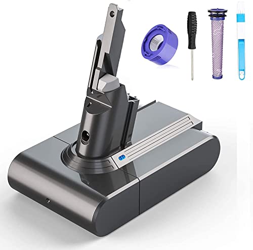 FLYLINKTECH Batterie Dyson V7 SV11, 4600mAh Dyson V7 Batterie 21.6V Batterie de Remplacement pour Dyson V7 Aspirateur sans Fil V7 Animal V7 Trigger V7 Trigger + V7 Motorhead Pro V7 Fluffy V7 Matelas Cover