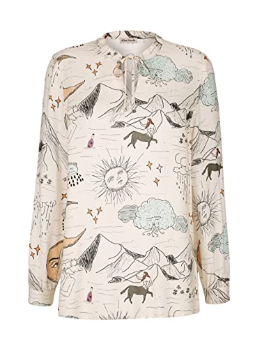 Alba Moda Schlupfbluse Erwachsene-Weiblich Figurumspielend Off-White,...